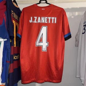 Camiseta de fútbol visitante Nike Inter de Milán 2012/13 roja Javier Zanetti 4 para hombre grande - Imagen 1 de 9