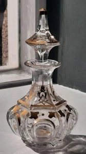 Beautiful Antique Baccarat Style Crystal Perfume Bottle with Multi-Facet Stopper - Picture 1 of 4