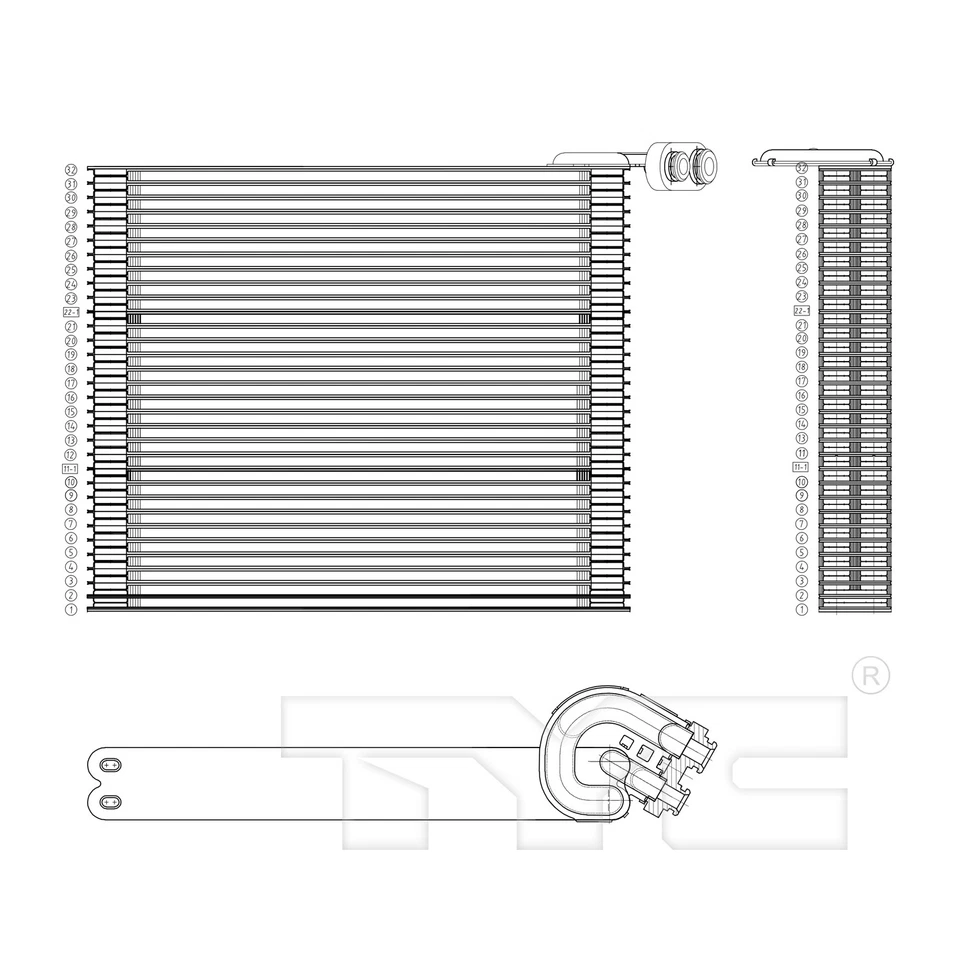 Nuevo evaporador de CA para Toyota Corolla/Matrix 09-17 88501-02222 Foto 1 de 1