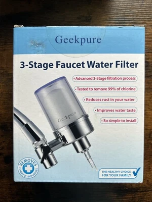 Geekpure 3-Stage Faucet Water Filter Reduce Contaminates • Improves Water  Taste - Image 1 of 3