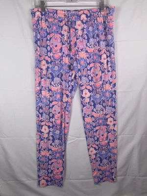 Lilly Pulitzer Pull-on Jogger Pants Multicolor, Purple/Orange Floral Size M - Image 1 of 4