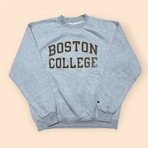 Vintage Boston College Champion Y2K Crewneck Sweatshirt Men’s XL Gray Vtg 2000s - Picture 1 of 5