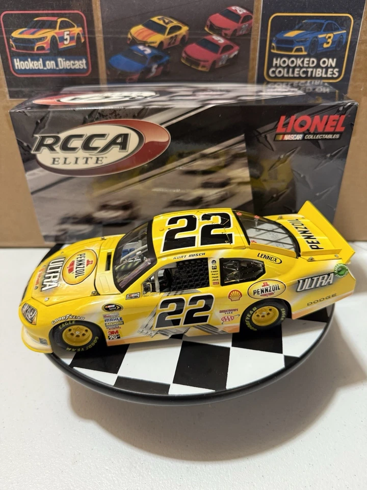RARO* Kurt Busch ELITE #22 Pennzoil Ultra 2011 1/24 Nascar Diecast Foto 1 de 4
