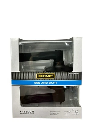 Defiant Freedom Bed/Bath Door Lever Matte Black 1007789493 New - Image 1 of 4