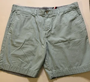 Tommy Hilfiger Men’s Bermuda Shorts Size 40 Chino 100% Cotton Light Blue EUC - Picture 1 of 11
