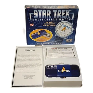 Vintage Sealed Star Trek Collectible Watch With Tin Plays Theme & Orbits 1998 - Picture 1 of 10