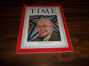 1947 JUNE 23, CHIEF OF STAFF GENERAL DWIGHT EISENHOWER, MILITARY TIME MAGAZINE - Picture 1 of 2