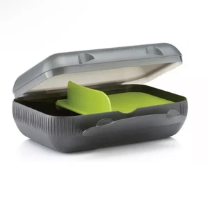 Tupperware Lunch Box Black & Green With Divider Brand New *B - Picture 1 of 1