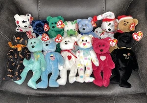 TY Beanie Babies BEARS Lot of  14 ￼SALE BEARS SALE BEARS SALE BEARS SEE PICTURES - Picture 1 of 5