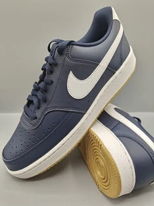 Nike Men's Court Vision Low Sneakers Size 9.5 Obsidian/White NWB FZ5547-400 - Picture 1 of 11