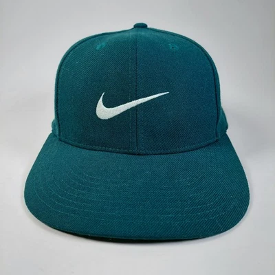 Винтажная бейсболка Nike Classic Pro шерстяная смесь размер 7 3/8 зеленая центральная Swoosh - Изображение 1 из 4