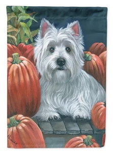 Caroline's Treasures Westie Pumpkins House Flag PPP3224CHF - Picture 1 of 4