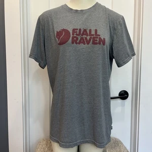 Fjallraven Shirt Mens Red Fox Logo Cotton Outdoor For Specialists Gray Sz Medium - Picture 1 of 9