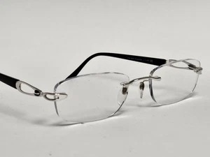 Silhouette Wire rimless Black Silver Designer Glasses Frames Austria - Picture 1 of 7