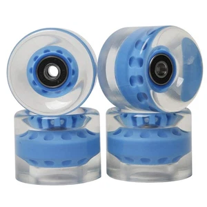 Ruedas de skate FREEDARE con rodamientos ruedas de longboard de 60 mm (azul claro, se... - Imagen 1 de 3