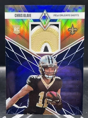 CHRIS OLAVE 2022 Panini Phoenix ROOKIE MEMORABILIA BLUE PRIME /25 #RME-9 🔥🏈 - Image 1 of 2