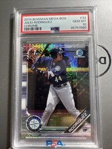 2019 Bowman Mega Box Chrome #33 Julio Rodriguez RC PSA 10. - Picture 1 of 5