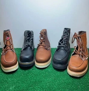 BOTAS DE TRABAJO PARA HOMBRE HECHAS EN MÉXICO 100% CUERO WELT HECHAS A MANO BOTAS DE LEÓN MÉXICO - Imagen 1 de 17