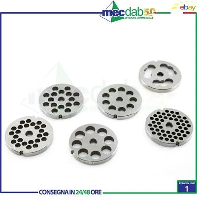 Piastra Trafilata In Acciaio Inox Per Tritacarne N° 12 Reber Varie Misure - Immagine 1 di 2