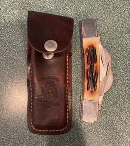 The Bone Collector USA BC-820 4 Blade Folding Pocket Knife Plus Leather Case - Picture 1 of 5
