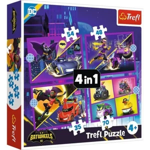 Nuevo Rompecabezas Trefl 4 en 1 Piezas 4+ Niños 34658 Meet Batwheels - Imagen 1 de 5