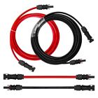 Red 10 AWG Solar Wires PV Cable Copper Wire Solar Panel Extension DC Rated 6mm²
