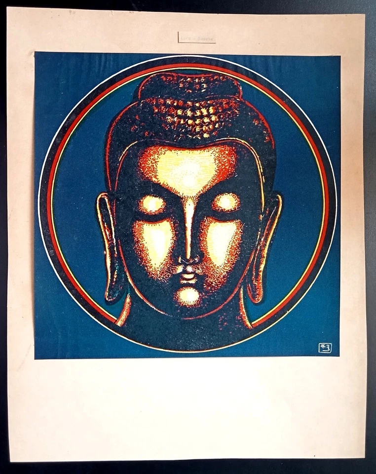 India impresión vintage Señor-Buddha por KANU DESAI - Serie Geet Govind Foto 1 de 1