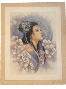 Lanarte Culture Cross Stitch Collection Embroidery Kit Asian Lady In Blue - Picture 1 of 5