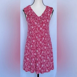 LOFT Petite Garden Party Sleeveless Ruffle Floral Flowy Pink Mini Dress Size XS - Picture 1 of 6