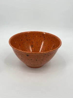 RACHAEL RAY MELAMINE ORANGE SPECKLED CONFETTI 4 Qt 10” DIAMETER MIXING BOWL - Image 1 of 4