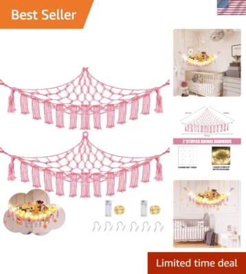 Juego de Hamacas de Peluche Duraderas con Luz LED - Almacenamiento Decorativo Infantil Foto 1 de 4