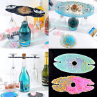 Silicone DIY Wine Bottle Holder Glass Tray Resin Casting Mold Cup Coaster Mould