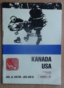 Offizielle Programme WM 1978 Eishockey Kanada - USA aus der Tschechoslowakei - Bild 1 von 5