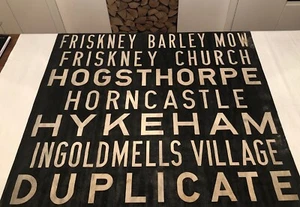 Skegness Lincolnshire 213 1950’s Linen Bus Destination Blind 40" -5 Friskney Bar - Foto 1 di 9
