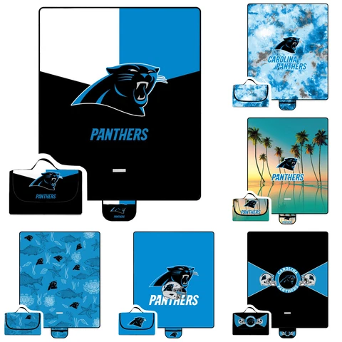 Carolina Panthers Waterproof Picnic Blanket Foldable Oxford Family Camping Mat Cover