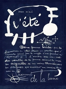 L’été Joan Miró - Poème-image Soleil et Lune - 1927 - Affiche - Picture 1 of 7