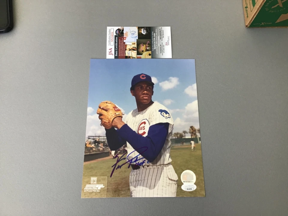Fergie Jenkins Autographed 8 by 10 Photo JSA Certificate Chicago Cubs MLB HOF - Image 1 of 1