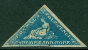 SG 4a Cape of Good Hope 1853. 4d blue. Very fine used, full good to large... - Picture 1 of 1