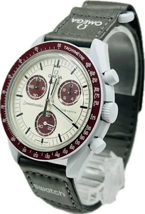 Omega x Swatch Speedmaster Mission To Pluto SO33M101 Mens Excellent++ A3407 - Picture 1 of 11