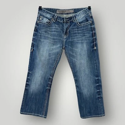 Rock & Roll Cowboy Jeans Mens 34x26 Blue Pistol Straight Straight Med Wash Denim - Image 1 of 4