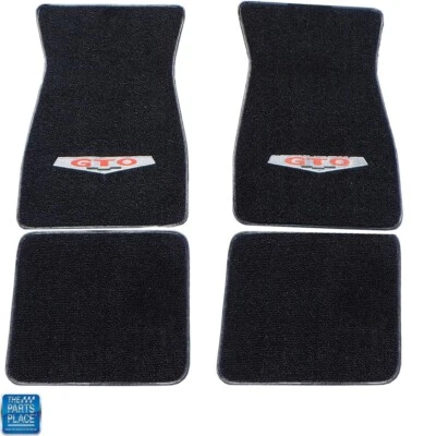 Alfombrillas Pontiac GTO LeMans 1969-72 - lazo negro alfombrado con respaldo de goma  Foto 1 de 2