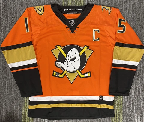 NEW Adidas Ryan Getzlaf Anaheim Ducks NHL Jersey Orange Third Alternate XL Cover