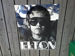 Póster vintage 1975 "Elton John" Mylar Foil Publicidad de artista de música rock británico - Imagen 1 de 6