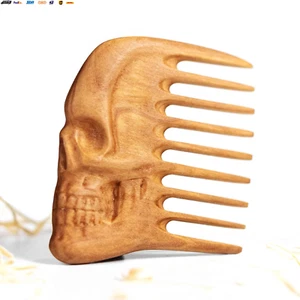 Handmade Wooden Beard Comb for Men Eco-Friendly Natural Wood Anti-Static Beard G - Picture 1 of 8