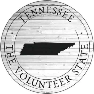 Tennessee Volunteer State rundes rundes Blechschild 8" Haus Garage Wand - Bild 1 von 1