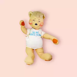 VINTAGE 1983 ANNALEE "BE MY HONEY BEAR" 18" PLUSH TEDDY BEAR - Picture 1 of 2