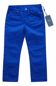7 For All Mankind Größe 10 Skinny Crop & Roll Mädchen Bündchen Caprihose Jeans blau - Bild 1 von 4