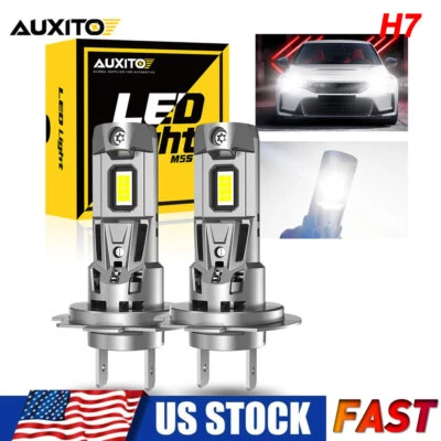 CANBUS H7 LED Headlight Super Bright Bulbs Kit White 22000LM High/Low Beam 6500K - Image 1 of 4