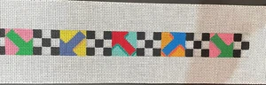 S Roberts Cook Adult Arrows Theme Belt Handpainted Needlepoint Canvas - Picture 1 of 3