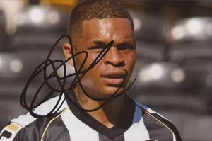 NOTTS COUNTY: DEAN LEACOCK SIGNED 6x4 ACTION PHOTO+COA - Picture 1 of 1